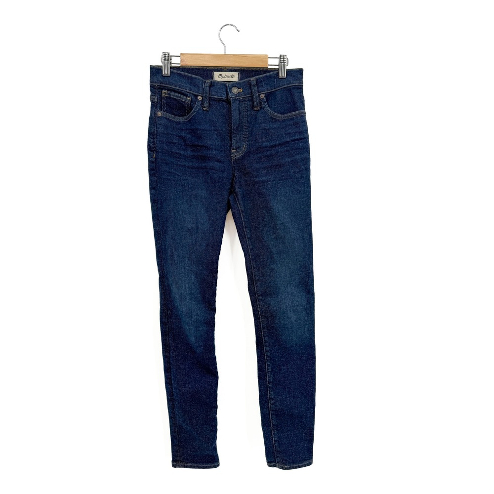 Madewell Jeans Women 26 Blue 9" Mid-Rise Skinny Dark Wash Stretch‎ Denim
